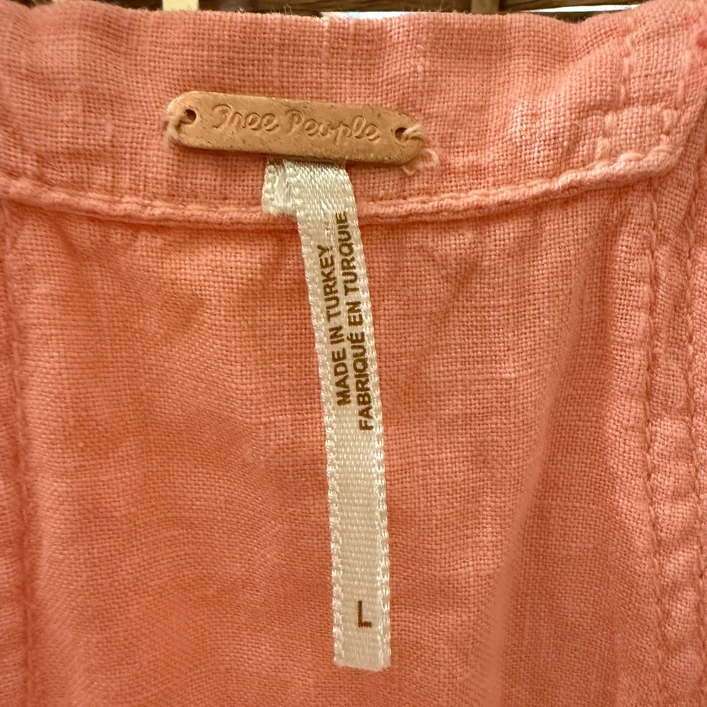 Free People Coral Linen short jumpsuit - Picture 2 of 7